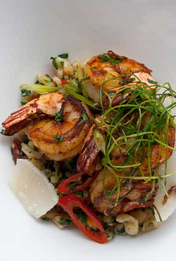 Shrimp with Spaetzle