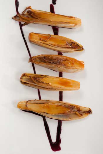 Photo of caramelized endives with vinegar