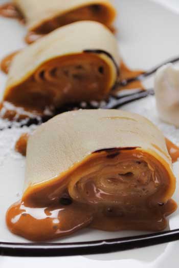 Photo of crepes with dulche de leche