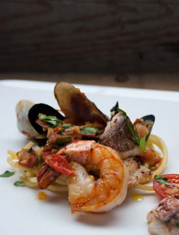 Italian Bucatini with Seafood